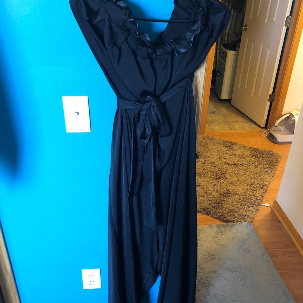 Tracee Ellis Ross Black Strapless Jumpsuit